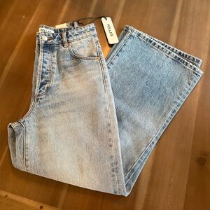 ROLLA'S Women's Light Blue Sailor Scoop Brent High Rise Wide Leg Jeans